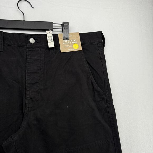 Madewell Pants Men's 36x30 Black Canvas Utility Double Knee Canvas MSRP $128 NEW - Picture 3 of 11